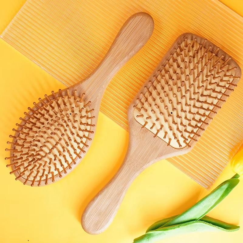 Oval Shaped Bamboo Hairbrush| EcoGlow Essentials