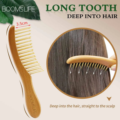 Long Pin Bamboo Comb| EcoGlow Essentials