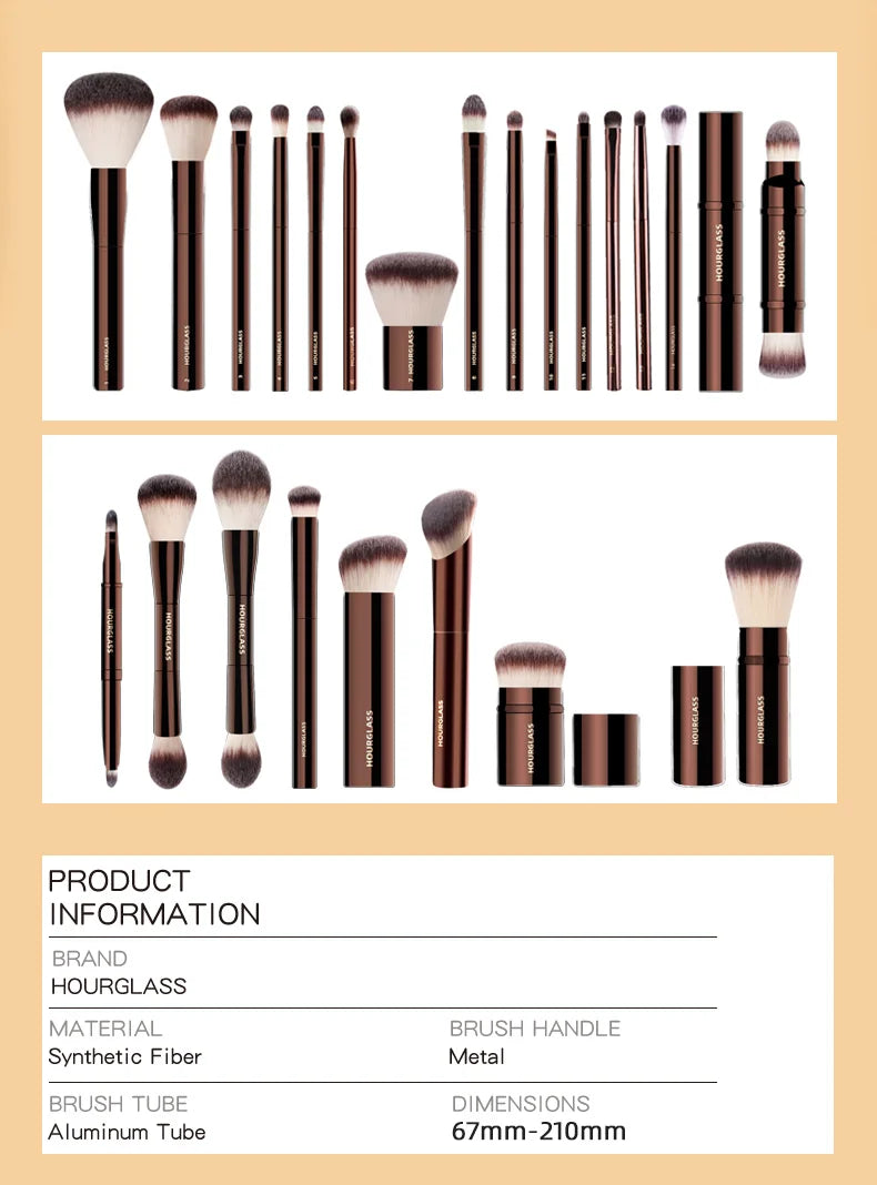 Hourglass Makeup Brush Set |EcoGlow Essentials