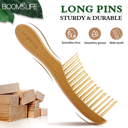 Long Pin Bamboo Comb| EcoGlow Essentials