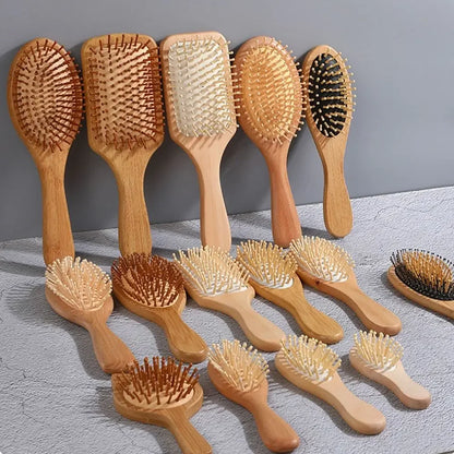 Travel Size Oval Bamboo Hairbrush| EcoGlow Essentials