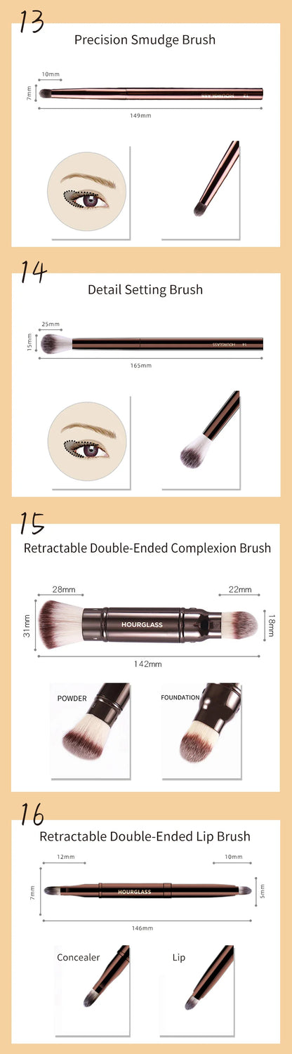 Hourglass Makeup Brush Set |EcoGlow Essentials