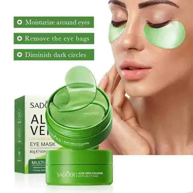 60pcs Aloe Vera Eye Mask| EcoGlow Essentials