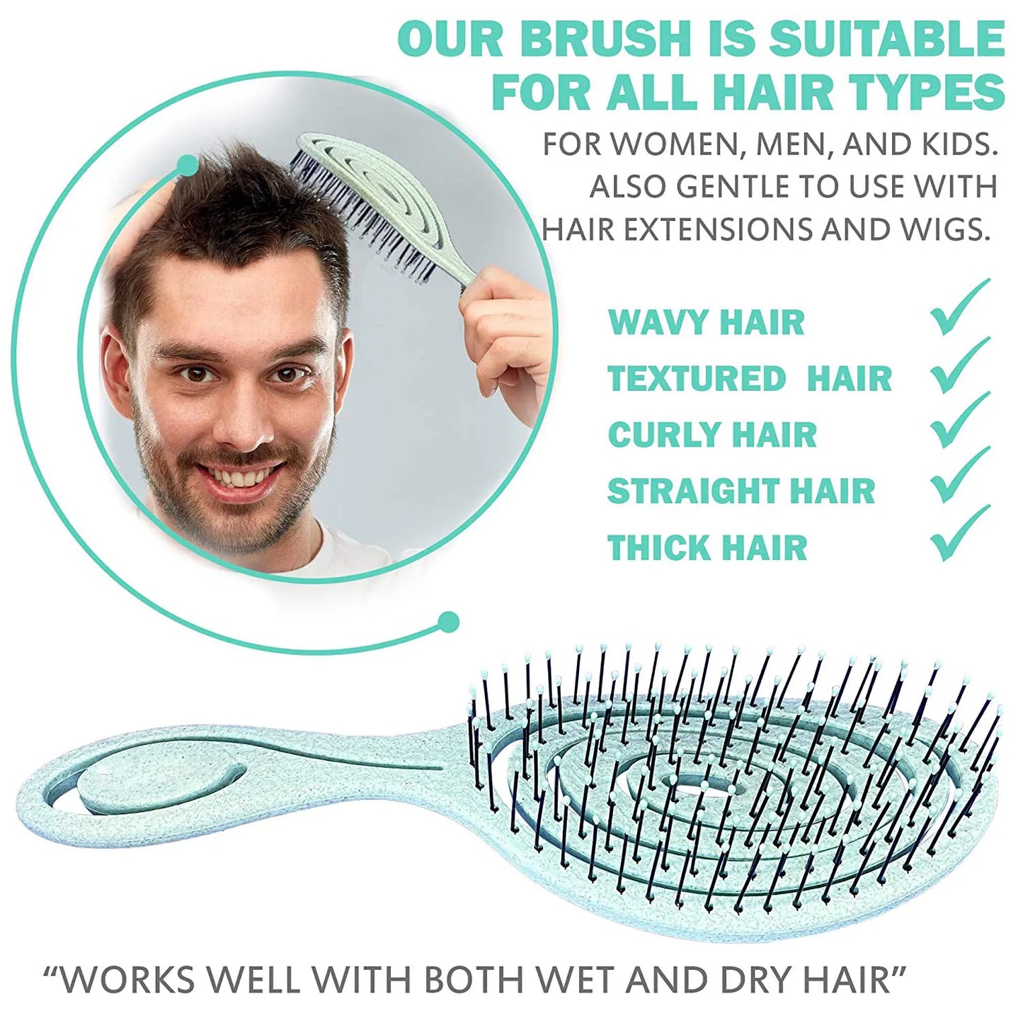 Biodegradable Detangling Hairbrush| EcoGlow Essentials