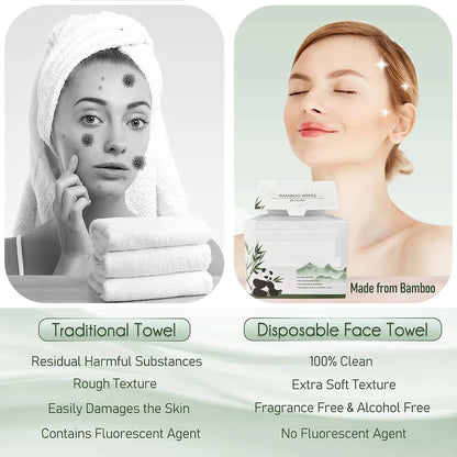 Disposable Bamboo Face Towel | EcoGlow Essentials