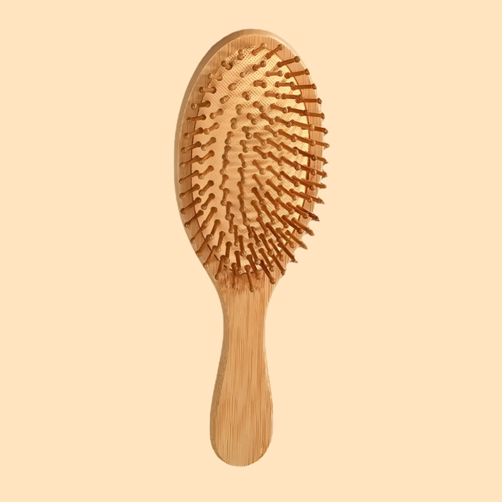 Oval Shaped Bamboo Hairbrush| EcoGlow Essentials