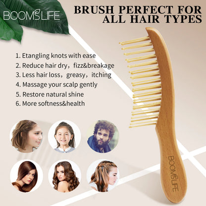 Long Pin Bamboo Comb| EcoGlow Essentials