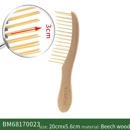 Long Pin Bamboo Comb| EcoGlow Essentials