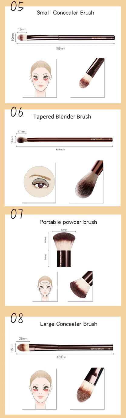 Hourglass Makeup Brush Set |EcoGlow Essentials