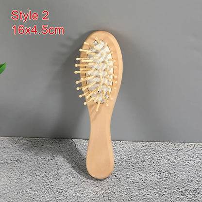 Travel Size Oval Bamboo Hairbrush| EcoGlow Essentials