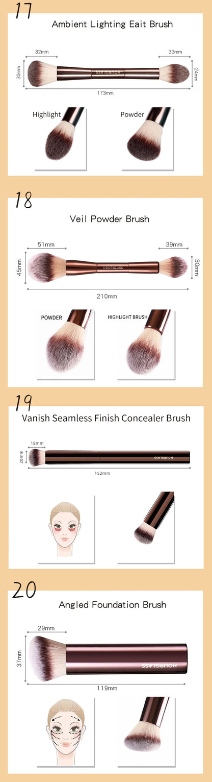 Hourglass Makeup Brush Set |EcoGlow Essentials