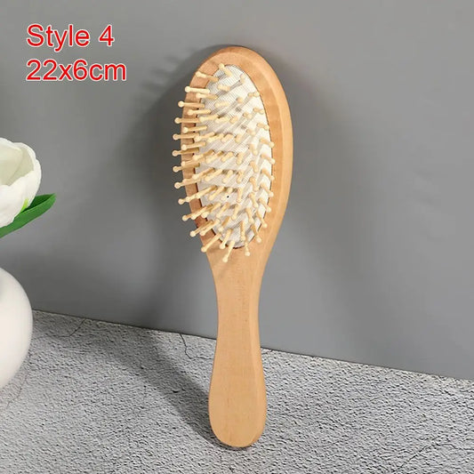 Travel Size Oval Bamboo Hairbrush| EcoGlow Essentials